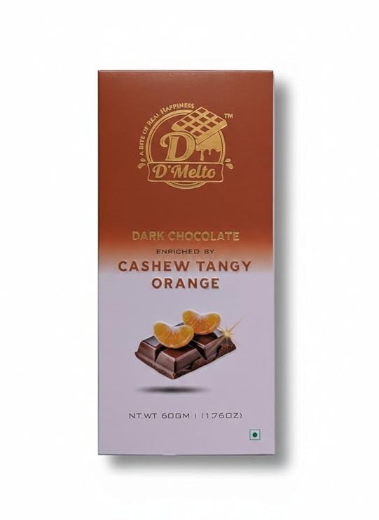 D'Melto Cashew Tangy Orange Dark Chocolate